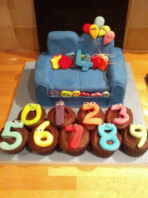 Numberjacks sofa cake | Cake, Cute food, Baking