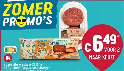 Spare Ribs Western Of Butcher S Angus Rundsburger Promotie Bij Delhaize