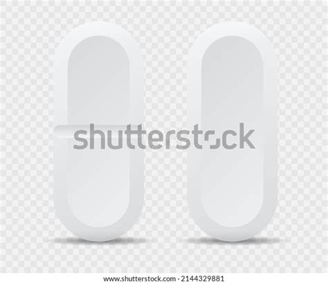 Realistic White Pills Set Oval Shaped Stock Vector (Royalty Free ...