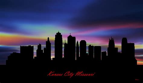 Kansas City Missouri Skyline Sunset Digital Art by Gregory Murray - Pixels