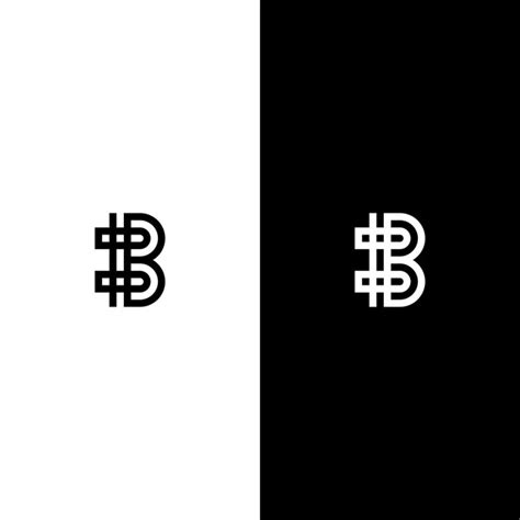 Premium Vector Hb Letter Monogram Logo In Black And White