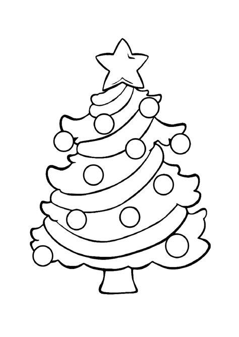 Printable Christmas Tree Coloring Pages - prntbl