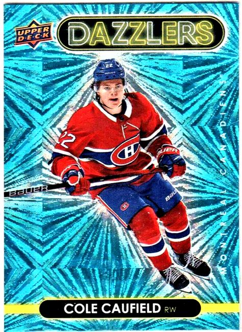 Cole Caufield Rc Upper Deck Rookie Ud Blue Dazzlers Card Dz