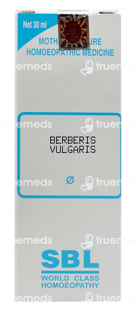 Sbl Berberis Vulgaris Mother Tincture 30 Ml Uses Side Effects