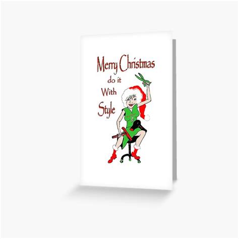 "Christmas hairdresser" Greeting Card for Sale by Annie18c | Redbubble