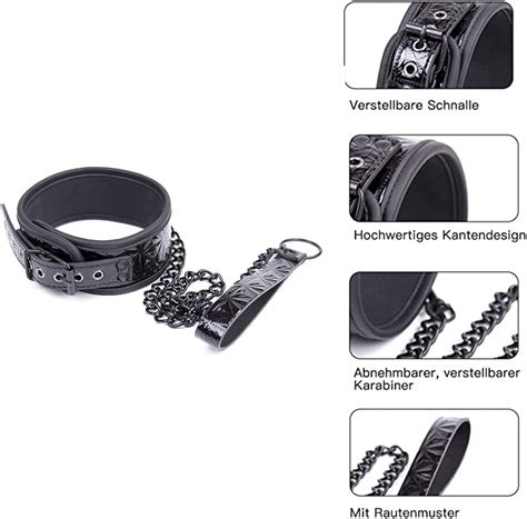 Limmion Sm Halsband Einstellbar Leder Halsbänder Bdsm Bondage Erotik Halsband Sexspielzeug O