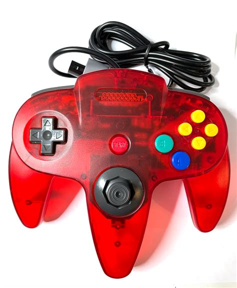 Clear Red Retro Nintendo 64 N64 Controller The Game Island