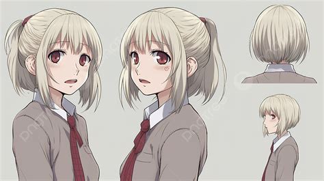 Four Anime Character Illustrations And Some Animation Background