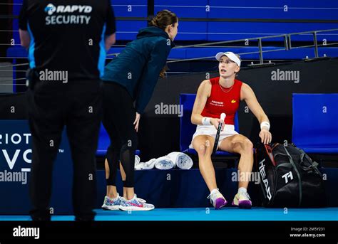 Jil Teichmann Of Switzerland Belinda Bencic Of Switzerland In Action