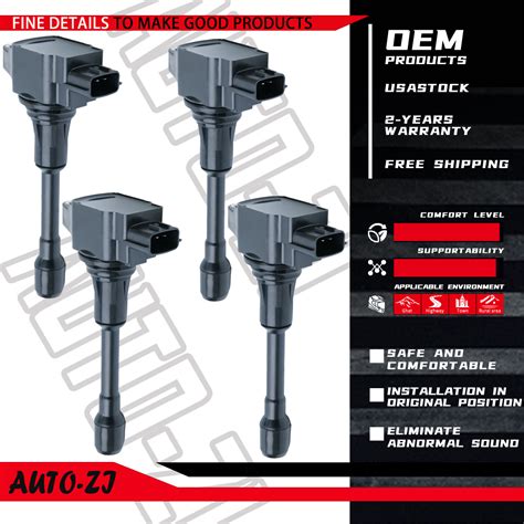 Uf Set Of Ignition Coils For Nissan Rogue Altima Frontier Sentra