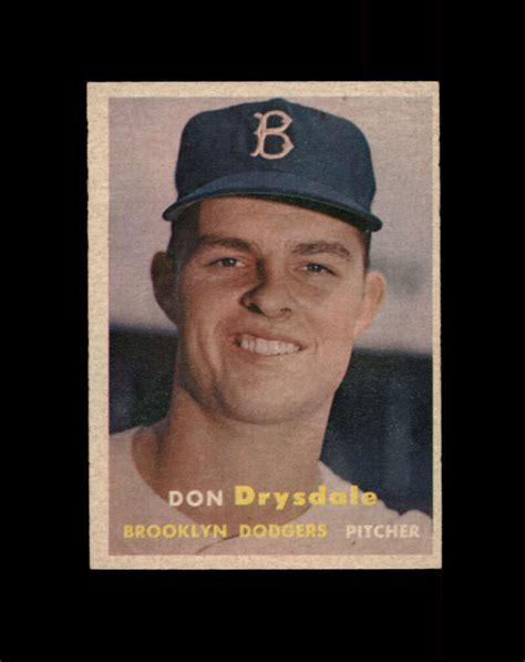 Topps Baseball Don Drysdale Rc Starx Ex Mt Back Miscut