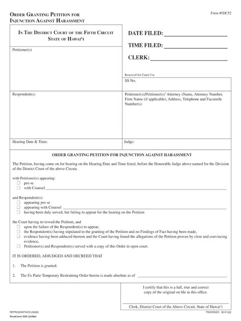 Fillable Online Courts State Hi State Of Hawai I Fax Email Print