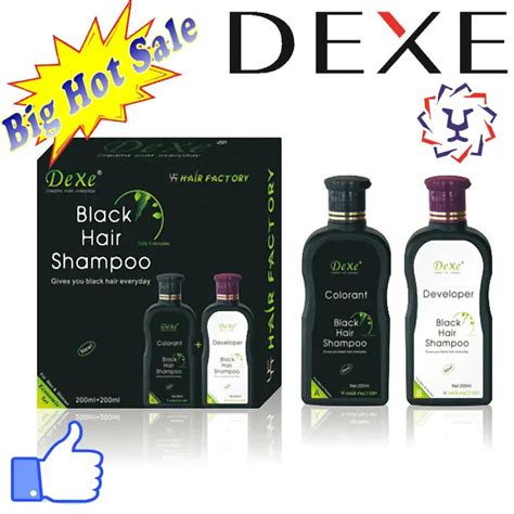 Dexe Best Dexe Black Hair Shampoo 200ml2 Hair Care Product 5 Minutes Bottle Hair Dye Shampoo