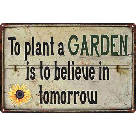 Garden Plant Retro Metal Plate Tin Sign Plaque Poster For Bar Club Cafe