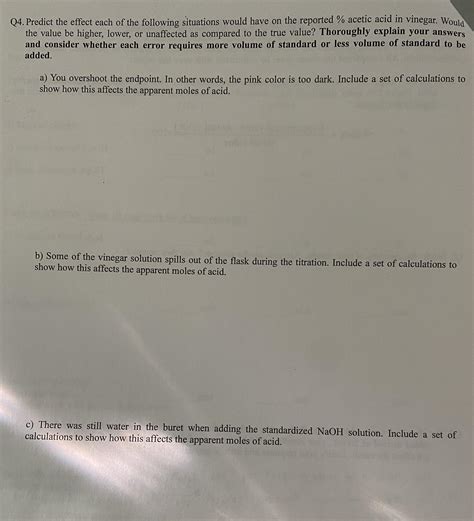 Solved 24. Predict the effect each of the following | Chegg.com