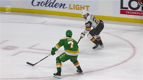 Vgk Min Amadio Scores Goal Against Filip Gustavsson Vegas Golden Knights