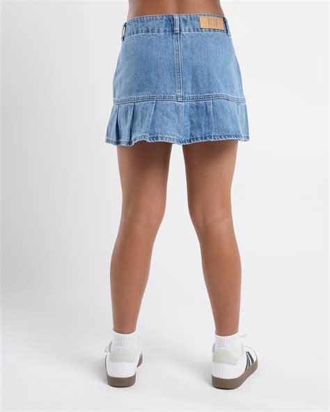 Shop DESU Girls Brittney Skort In Mid Blue Fast Shipping Easy