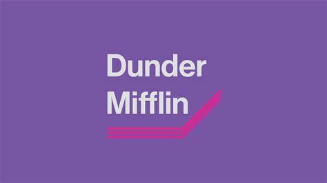 Dunder Mifflin Rebrand On Behance