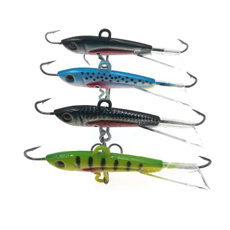 4PCS Quality Winter Ice Jig Fishing Lure 6cm 10g Artificial lead jig metal Bait sinking wobblers ...