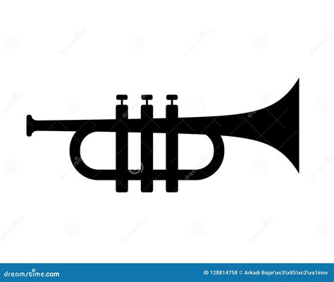 Trumpet vector icon stock vector. Illustration of announce - 128814758