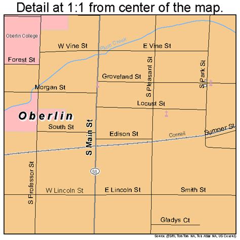 Oberlin Ohio Street Map 3957834