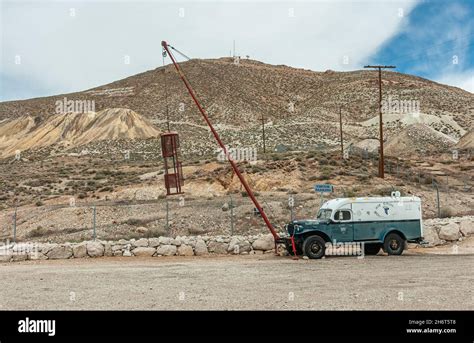 Tonopah Nevada US May 18 2011 Historic Mining Park Green Vintage