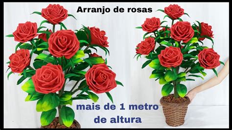 Como Fazer Arranjo De Rosas G Em E V A Arranjo De Ch O Ou Sala Youtube