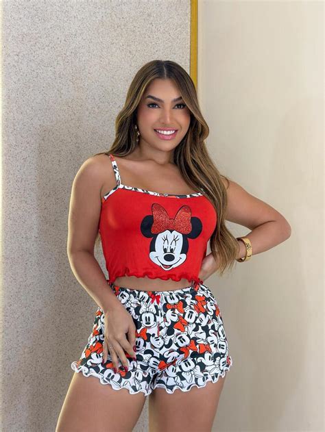 PIJAMA BLOGUERINHA SLIM D VERMELHO STRAS Império Lingerie