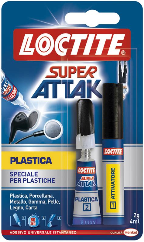 X Colla Adesivo Super Attak Speciale Per Plastica Henkel Loctite G