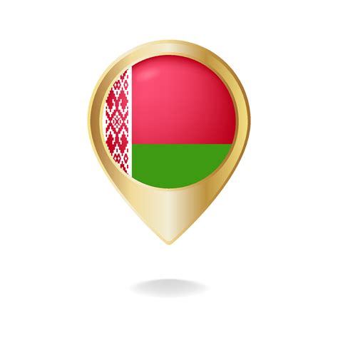 Belarus flag on golden pointer map, Vector illustration eps.10 7059645 ...