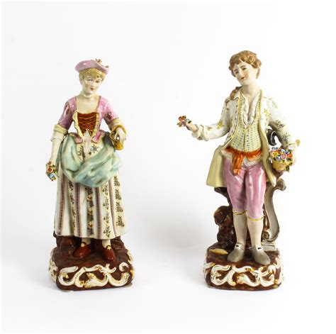 Lovely Pair Dresden Ref No 02535 Regent Antiques