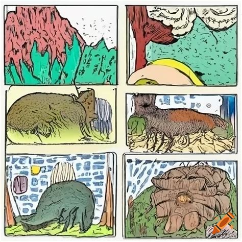 Comic Strip Showing Nature Supporting Life In Two Panels On Craiyon