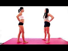 Asian Vs Brunette Bikini Catfight Femdom Scissorhold Humiliation Xxx Mobile Porno Videos