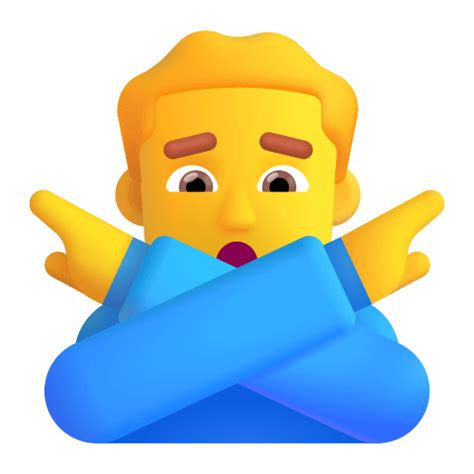 Man Gesturing No 3d Default Icon Fluentui Emoji 3d Iconpack Microsoft