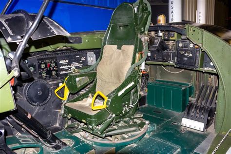 US aircraft cockpit editorial stock photo. Image of museum - 166697443