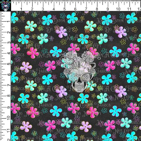 Bikini Bottom Friends Neon Flowers K A Custom Fabrics