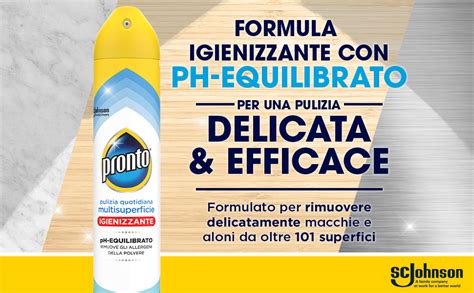 Pronto Spray Multisuperficie Igienizzante Formula Con PH Equilibrato