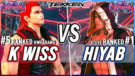 T K Wiss Ranked Hwoarang Vs Hiyab Ranked Steve Tekken