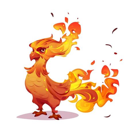 Beautiful phoenix, firebird, fenix character 13699078 Vector Art at ...