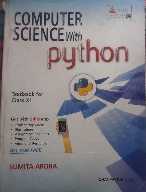 Buy Computer Science With Python Class 11 Sumita Arora Bookflow