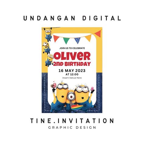 Jual Undangan Ulang Tahun Digital Minion Shopee Indonesia