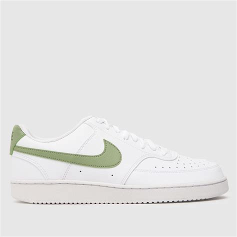 mens white green nike court vision  trainers schuh