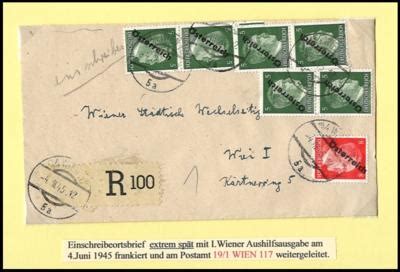 Postst Ck Sterreich I Wiener Aushilfsausgabe Briefmarken Und