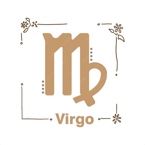 Premium Vector Decoration Of Virgo Symbol Zodiac Icon Cute Frame Vector