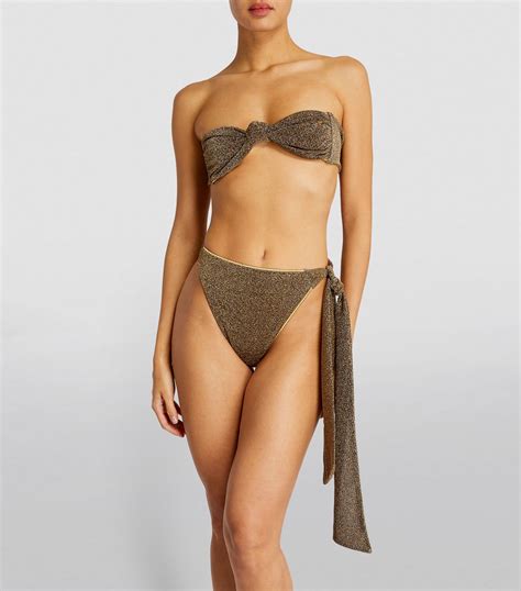 Womens Oséree brown Lumière Knotted Bikini Harrods UK