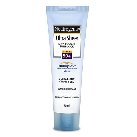 Neutrogena Ultra Sheer Dry Touch Sunblock SPF 50 Cream 30 Ml Price