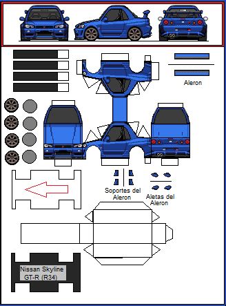 nissan skyline  papercraft artofit