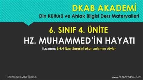 Dkab Akadem Hz Muhammed N Hayati Sinif N Te Ppt Indir