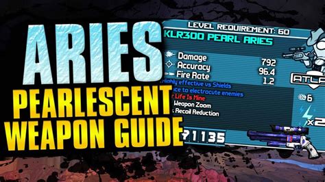 Borderlands Remastered Aries Pearlescent Weapon Guide Youtube