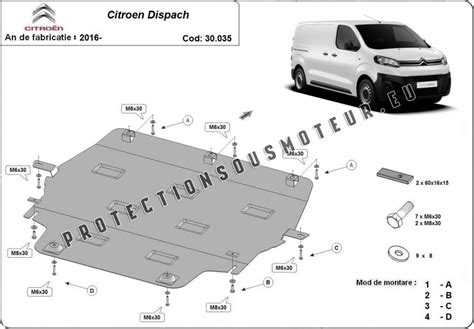 Cache Sous Moteur Et De La Bo Te De Vitesse Citroen Dispatch